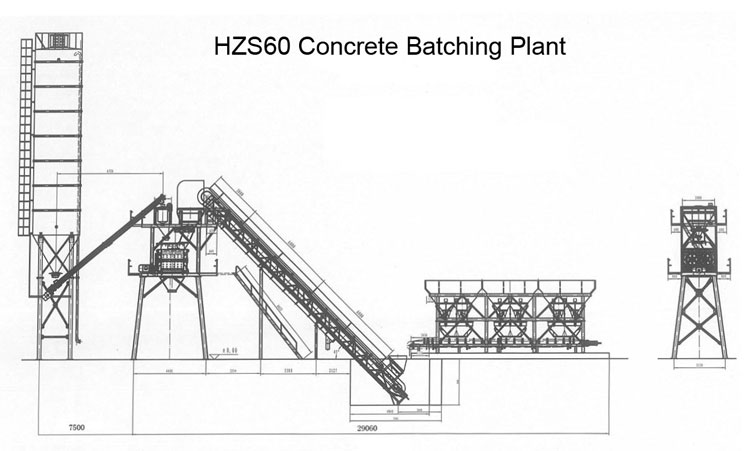 бетонные заводы HZS60 