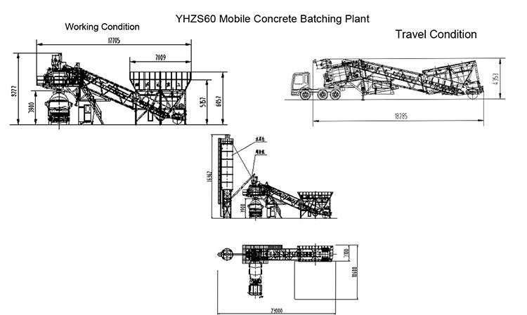 yhzs60 мобильного бетонного завода